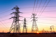 © Xiangli - In the evening, the outline of the transmission tower