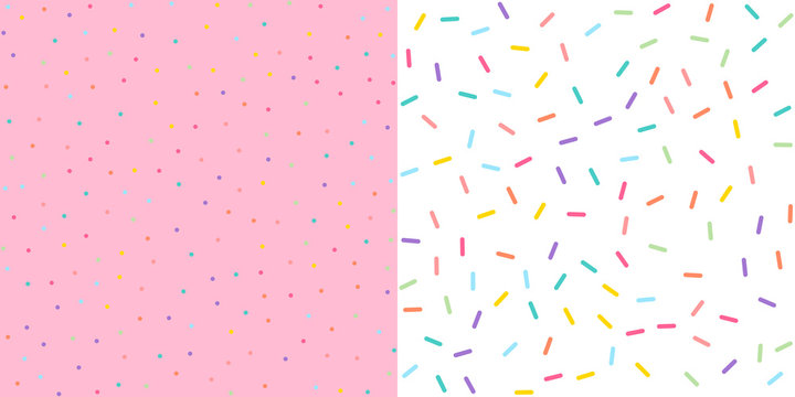 Wall Mural - Seamless Colorful confetti sprinkle pattern wallpaper background. Vector illustration.