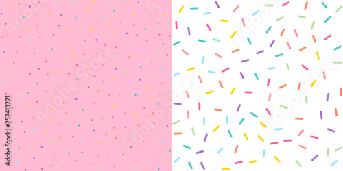 Cuadros en Lienzo Seamless Colorful confetti sprinkle pattern wallpaper background