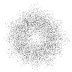 Wall Mural - digital burst pattern with multiple dots. explosion consist of black particles isolated on white bac