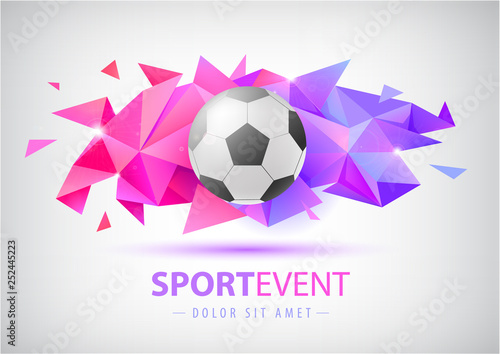 Vector Football Abstract Design Template For Soccer Covers