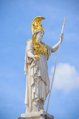 Wall Mural - Austrian parliament building with Athena statue on the front in Vienna on the sunrise