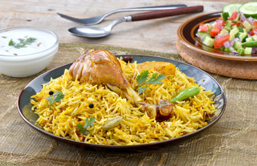 Wall Mural - Chicken Biryani, Famoust Food of Pakistani & Indian People