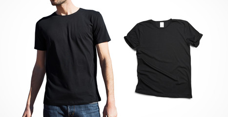Black t-shirt mockup