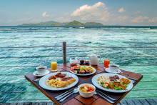 Breakfast With A Look At The Ocean Of La Digue Seychelles