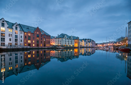 City of Alesund in middle N...