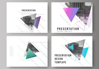 Wall Mural - the minimalistic abstract vector illustration of the editable layout of the presentation slides desi