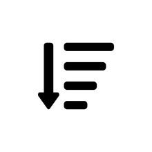 Sort By Attributes Icon. Signs And Symbols Can Be Used For Web, Logo, Mobile App, UI, UX