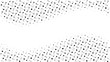 © svitlananiko - Halftone gradient pattern. Abstract halftone dots background. Monochrome dots pattern. Pop Art, Comic small dots. Wavy twisted strip. Banner with space. Design for presentation, report, flyer, card