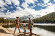 © Maygutyak - Family in Rocky mountains National park in USA