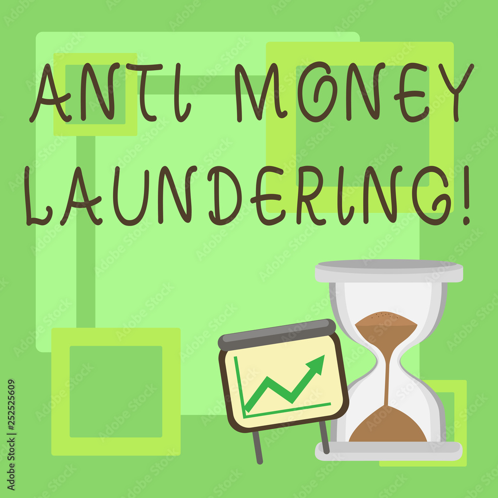Handwriting text Anti Money Laundering. Concept meaning entering projects  to get away dirty money and clean it Stock Illustration | Adobe Stock