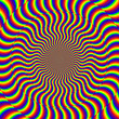 Psychedelic optical spin illusion background.
