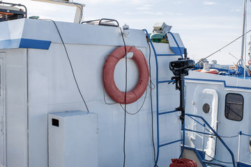 lifeboat on ship