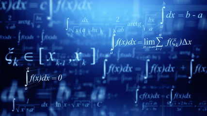 Wall Mural - Math concept - Mathematical integral formulas