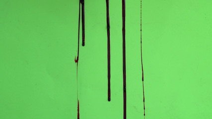 Blood Drips on Green Screen for Keying