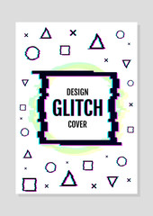 Wall Mural - modern trendy design background in modern distorted glitch style. cover poster, banner, flyer, placa