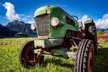 Old Tractor In The Alpine Meadows