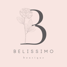 Vector Blooming Floral Initial B Monogram And Logo