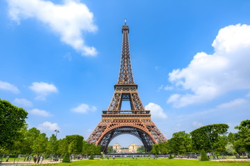 eiffel tower and field of mars, paris, france