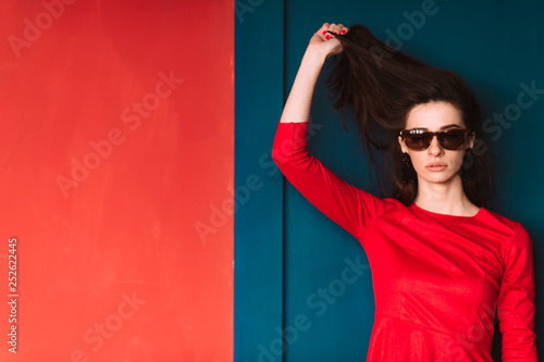 Beautiful Fashion Girl With Long Hair Spanish Appearance In