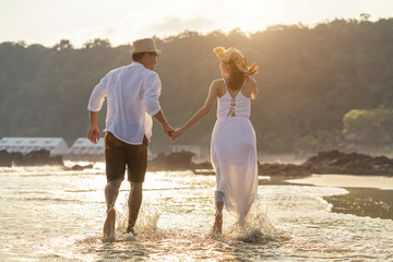 ASIA couple on the beach