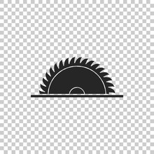 Circular Saw Blade Icon Isolated On Transparent Background. Saw Wheel. Flat Design. Vector Illustration