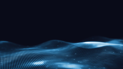 Wall Mural - 3d abstract digital technology background. futuristic sci-fi user interface concept with gradient do