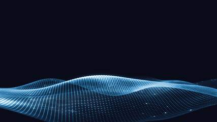 Wall Mural - 3d abstract digital technology background. futuristic sci-fi user interface concept with gradient do