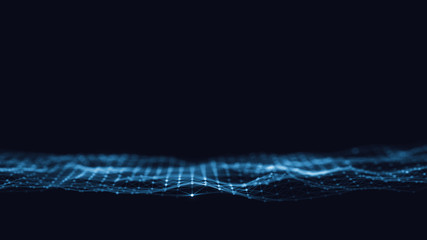 Wall Mural - 3d abstract digital technology background. futuristic sci-fi user interface concept with gradient do