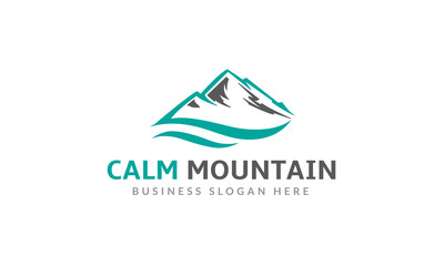 Sticker - Mountain logo design template vector graphic symbol