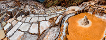 Salt Mines In Maras, Sacred Valley, Peru.