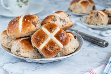 Hot cross buns - traditional Easter food