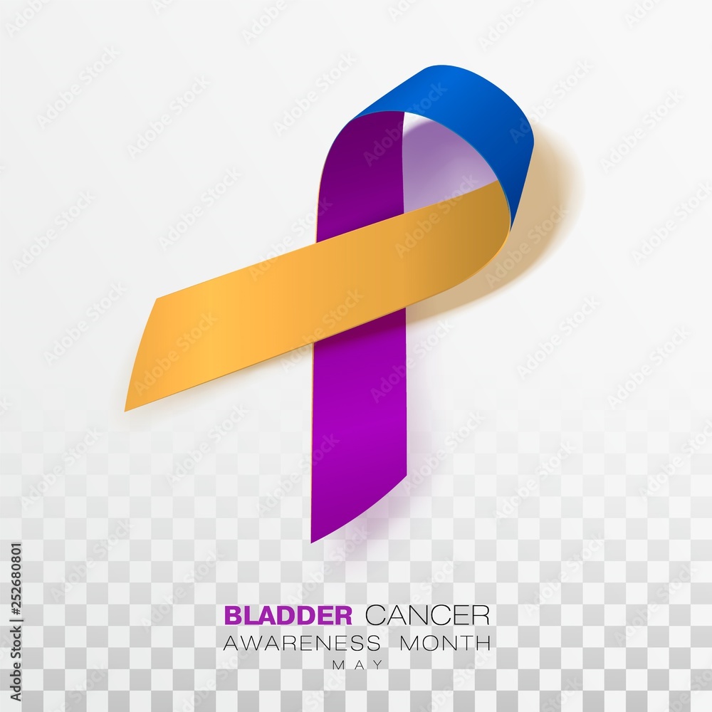 Bladder Cancer Awareness Month. Marigold And Blue And Purple Color ...