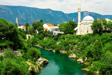 Mostar, Bosnia and Herzegovina. View of the city.