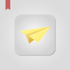 Wall Mural - paper airplane, Web icon