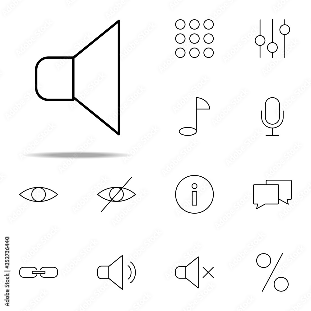 sound sign icon. Web icons universal set for web and mobile Stock ...