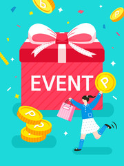 Poster - Shopping event illustration