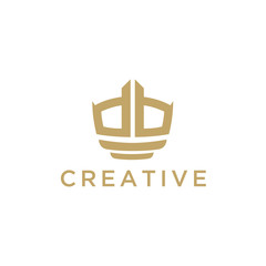 Poster - Logo design of DB in vector for construction, home, real estate, building, property. Minimal awesome trendy professional logo design inspiration