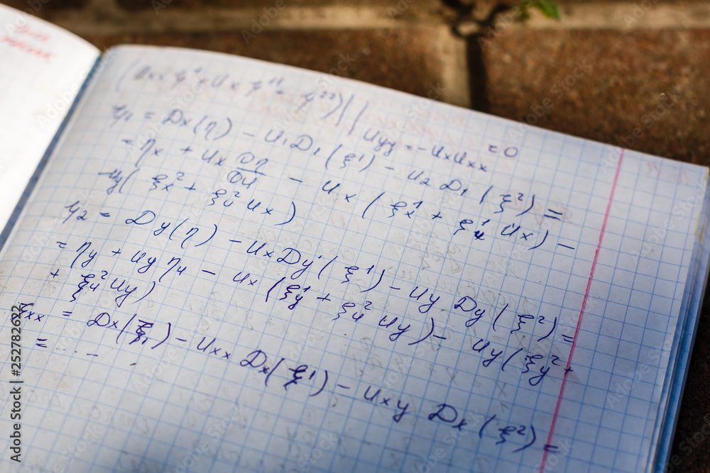 Stock-Foto „Handwriting of mathematics quadratic equation formula on ...