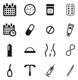 Fototapeta  - Contraception Methods Icons