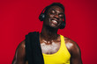 © Jacob Lund - Enjoying music between workout reps