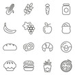 © Bakai - Carbohydrate Food or Carbs Food Icons Thin Line Vector Illustration Set
