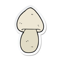 sticker of a cartoon mushroom