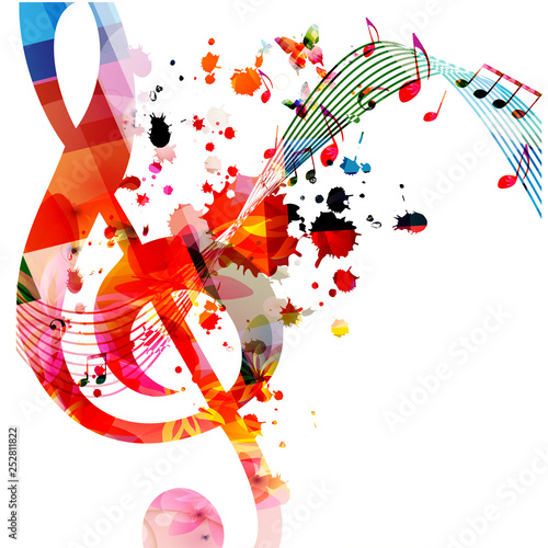 Dekoracja na wymiar  tlo-muzyczne-z-kolorowych-nut-wektor-ilustracja-projektu-festiwal-muzyki-artystycznej