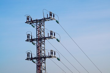 electricity tower and sky