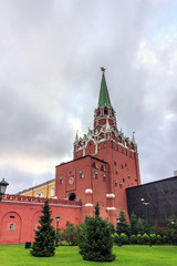 Wall Mural - The Trinity tower of the Moscow Kremlin. View from the Alexander garden.