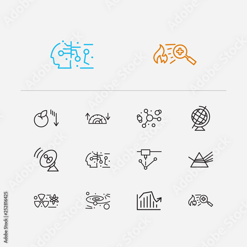 Physics Icons Set Atomic Physics And Physics Icons With - 