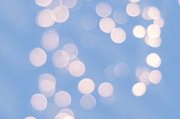 ิblue bokeh blurred abstract light wallpaper background.