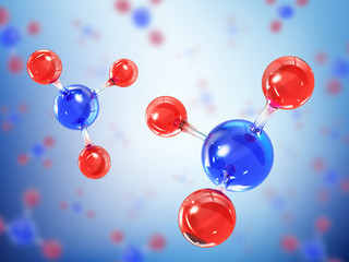 Wall Mural - abstract molecules design. realistic vector illustration