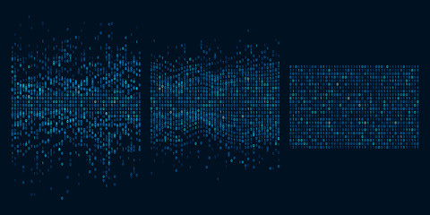 Big data sorting. Information analytics algorithms, machine learning and intelligence data picking vector concept illustration